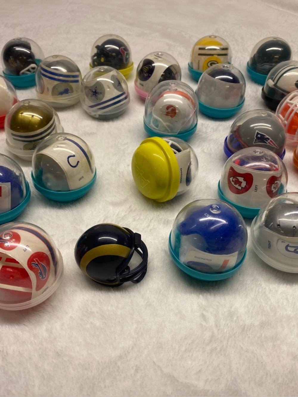 Vintage Mini Football Helmet Gum ball Lot Over 20 Most Are New